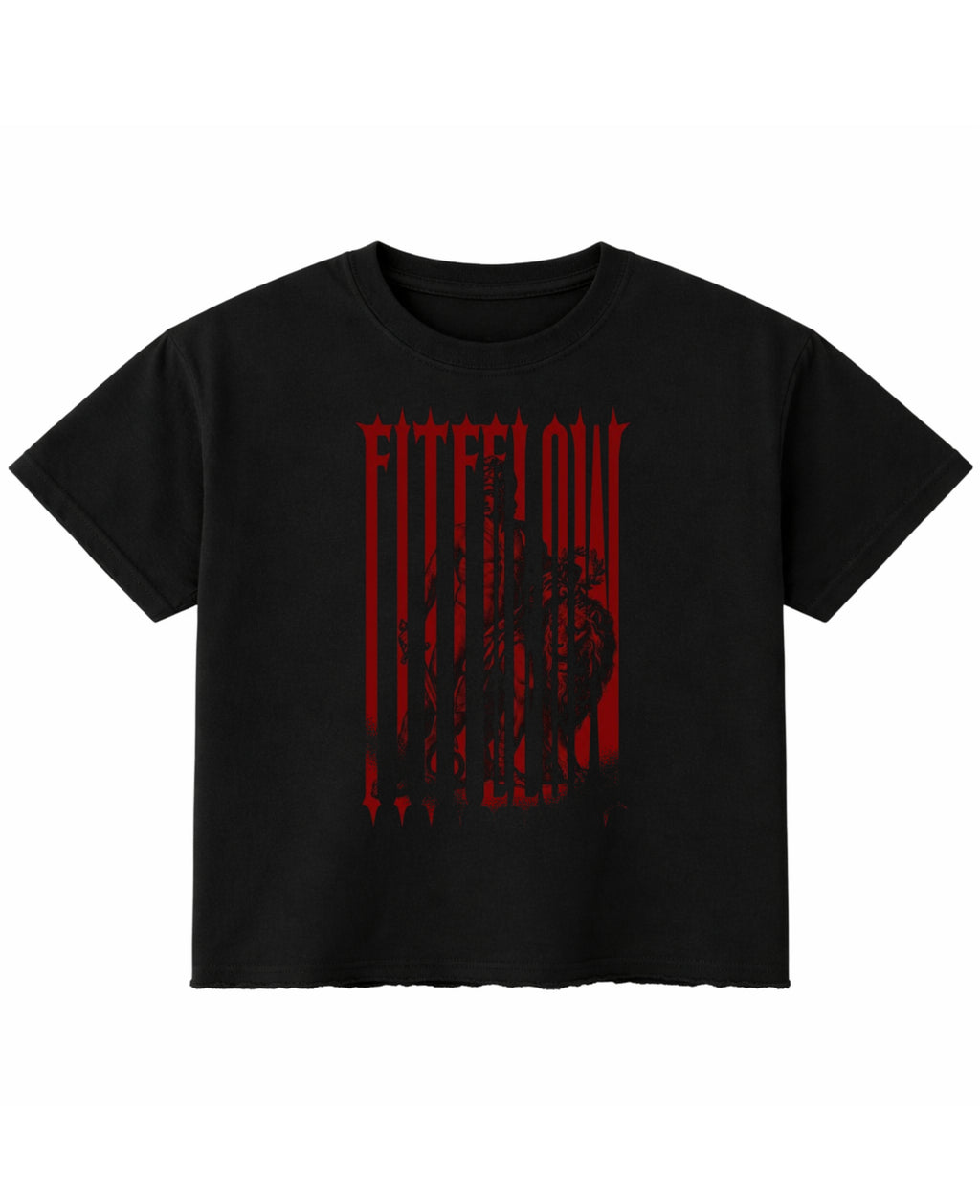 Black Boxy Fit T-shirt Front Design