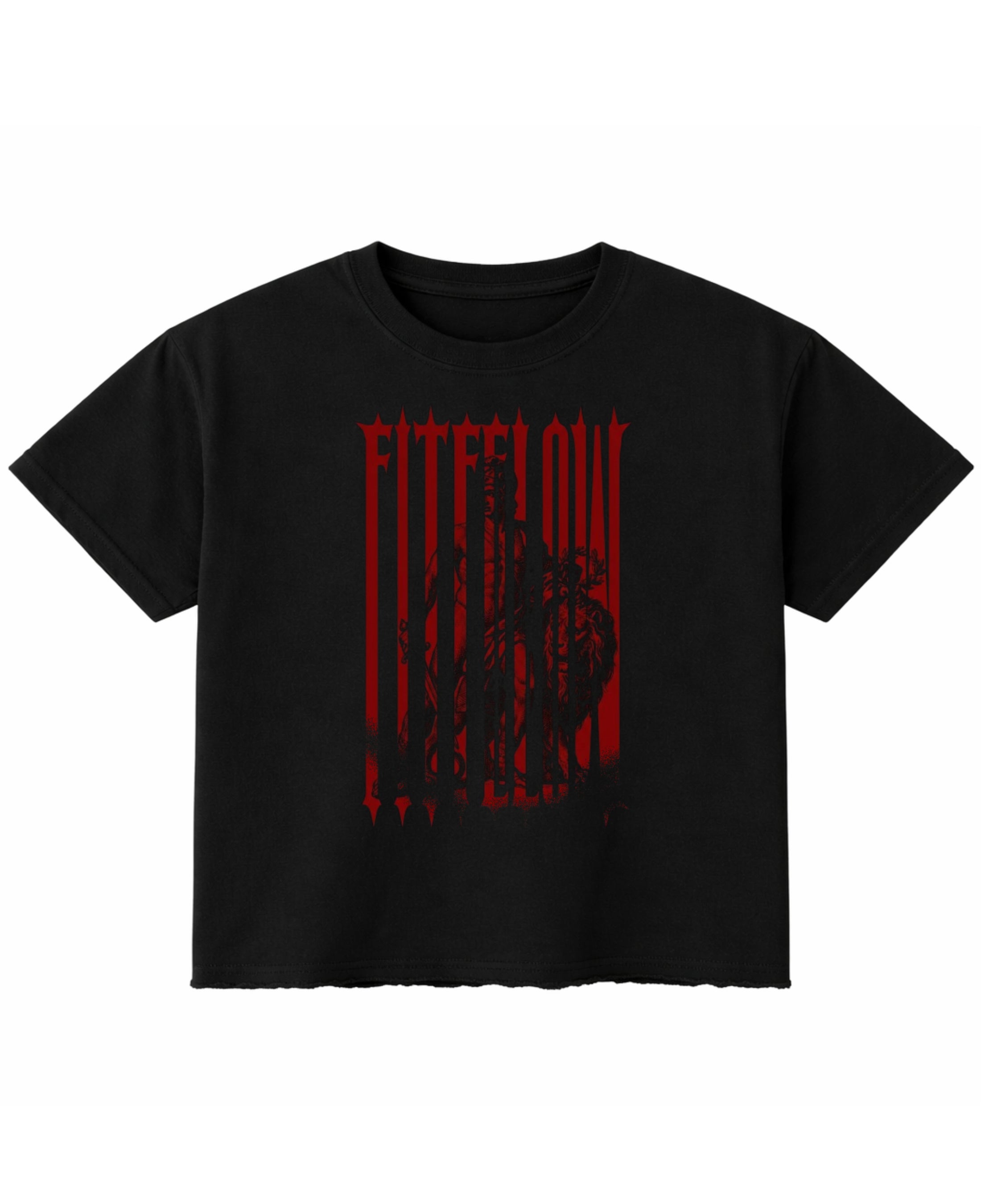 Black Boxy Fit T-shirt Front Design