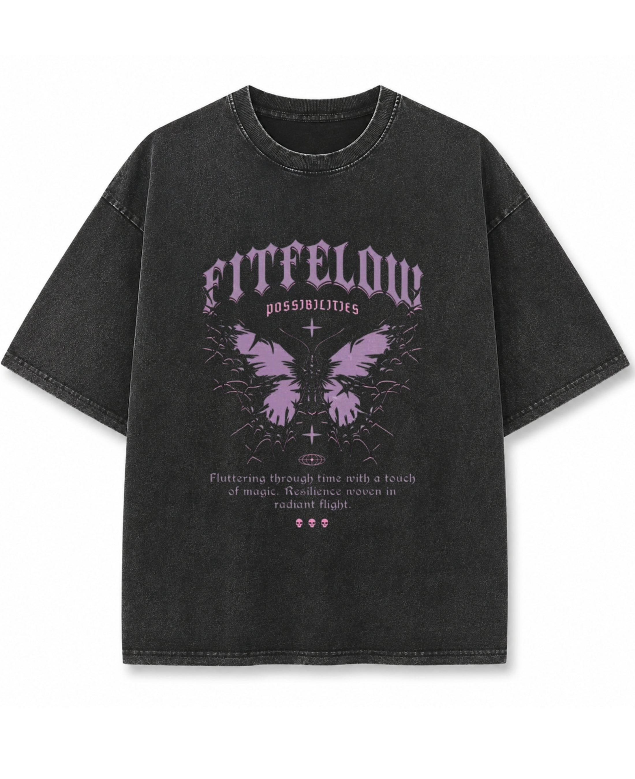 Vintage Fade Wash Oversized T-shirt Front Design