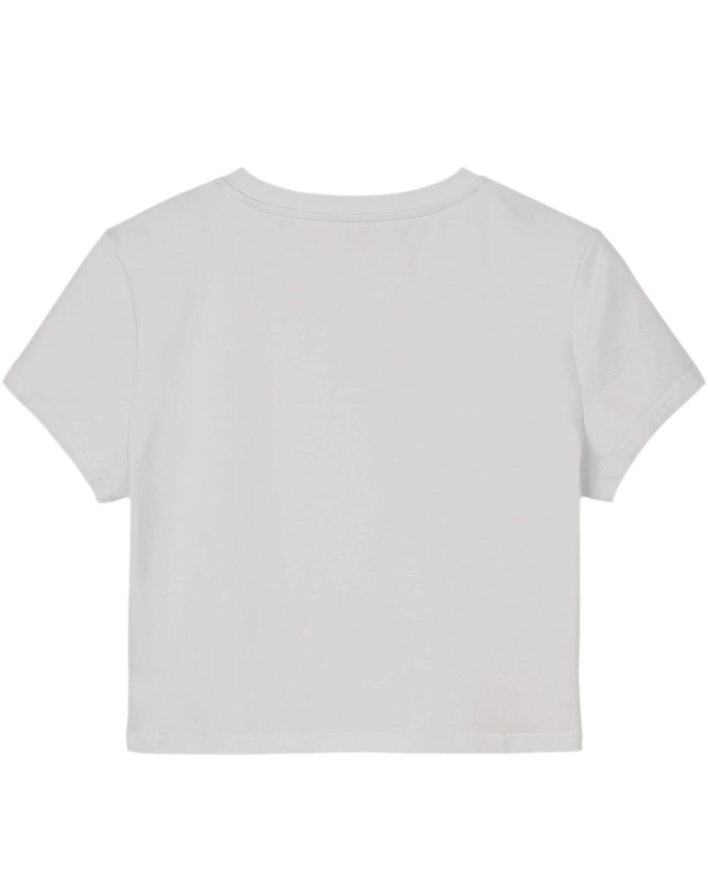 White Baby Tee Back Design