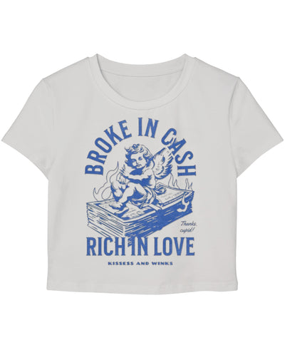 White Baby Tee Front Design