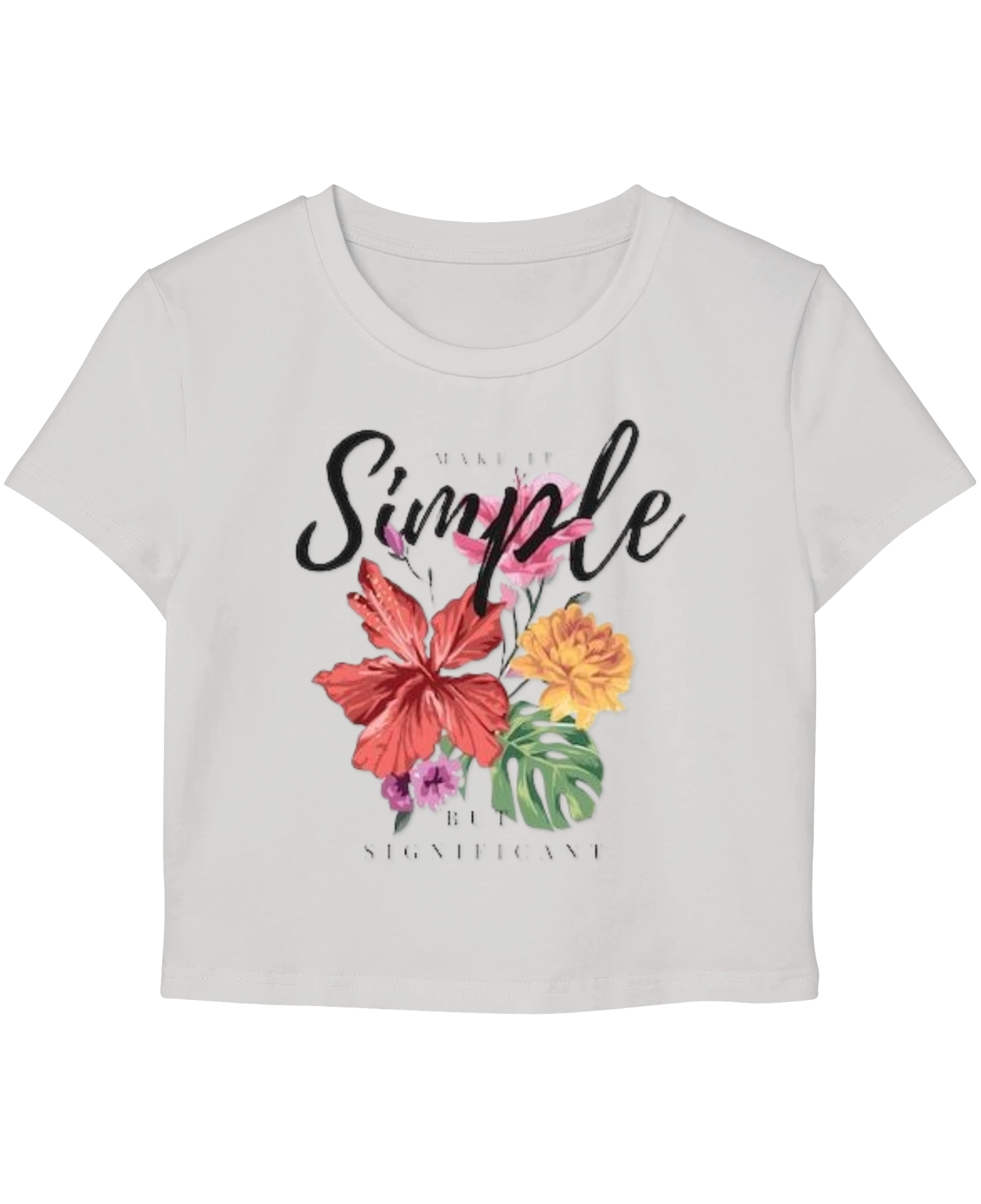 White Baby Tee Front Design