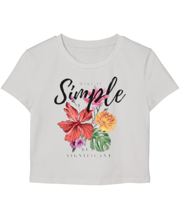 White Baby Tee Front Design