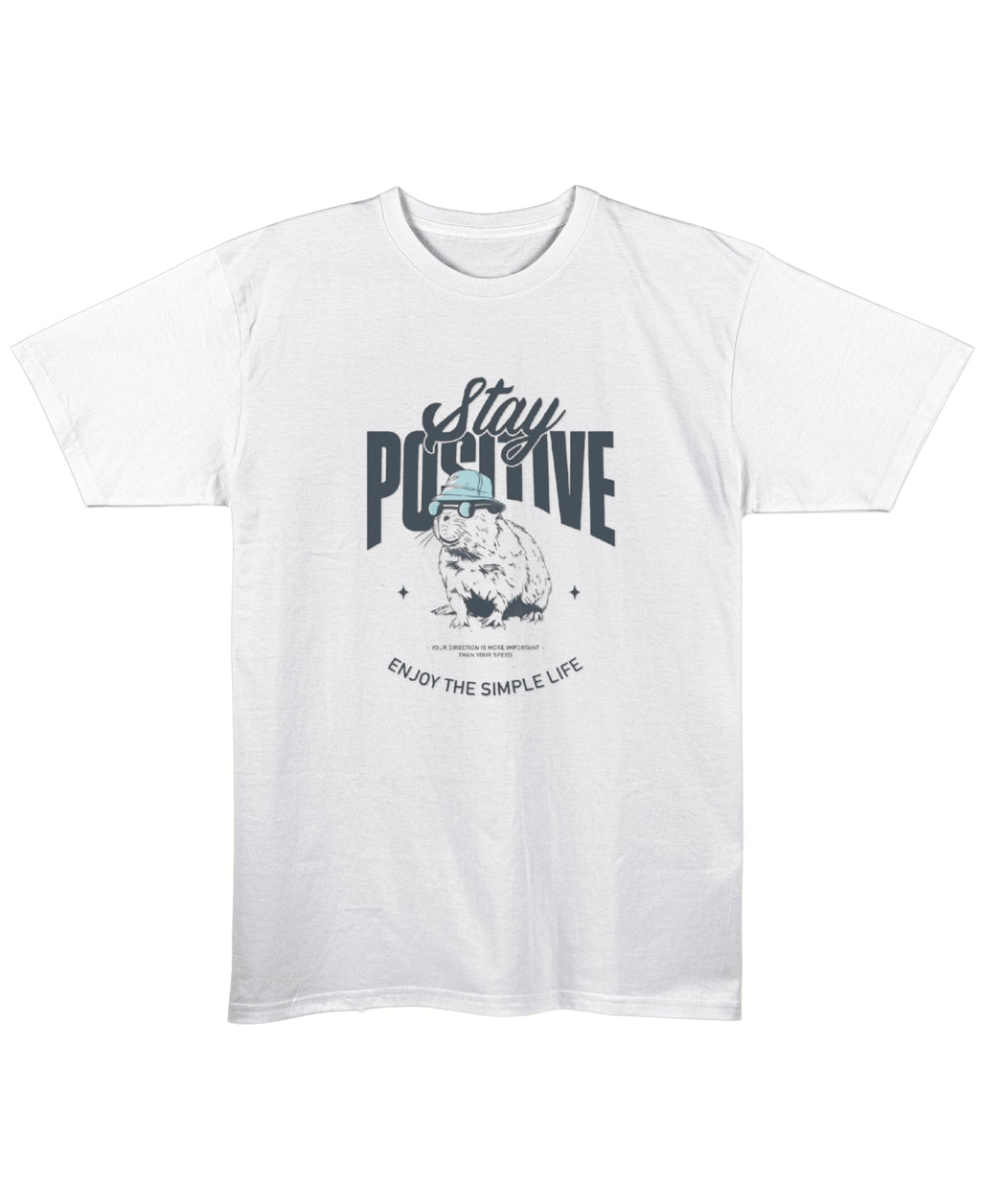 White Regular Fit T-shirt Front Design
